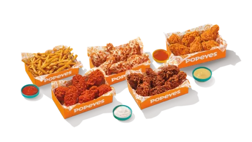 Popeyes 24Pc mix n' match wings group pack with options.